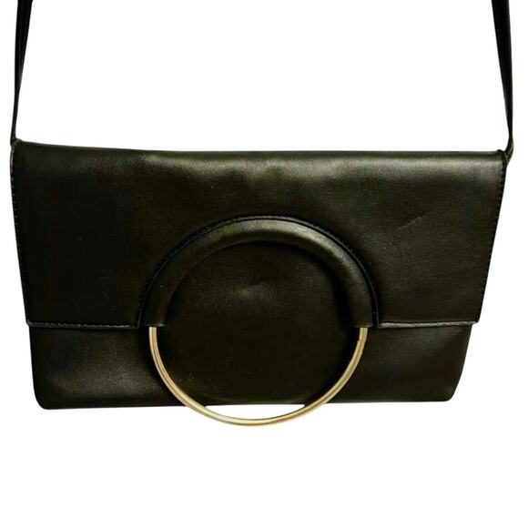 BCBG Black Addison Crossbody with Silver Metal Accent - Picture 1 of 5